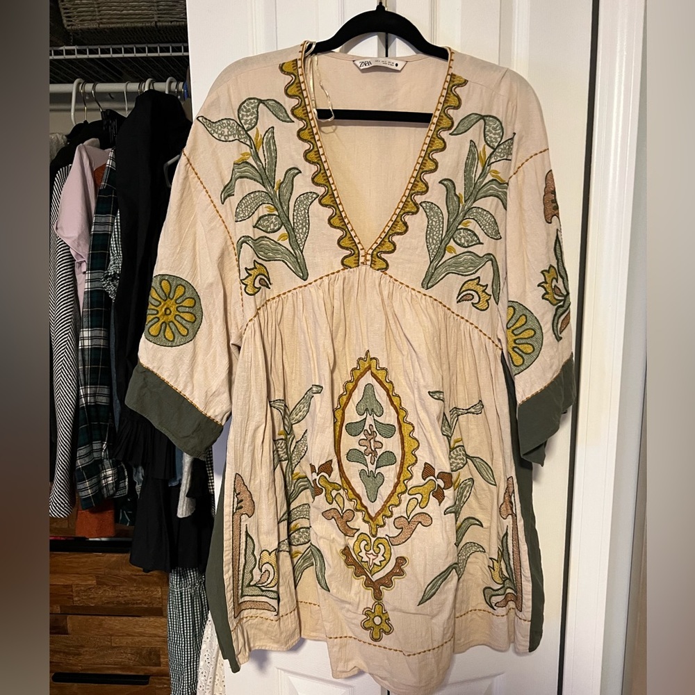 Zara Embroidered Dress